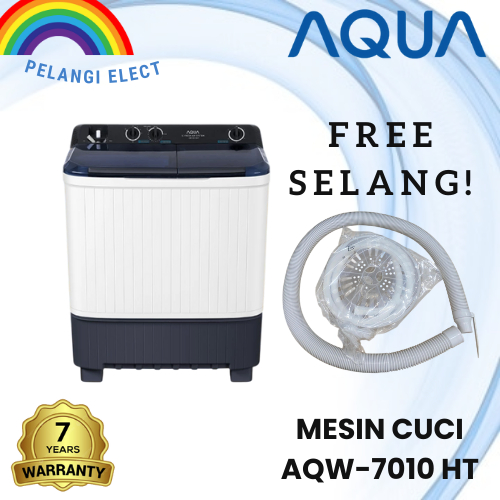 Mesin Cuci Sanyo Aqua 2 Tabung 7.5 Kg AQW 780 XT / 7010 HT