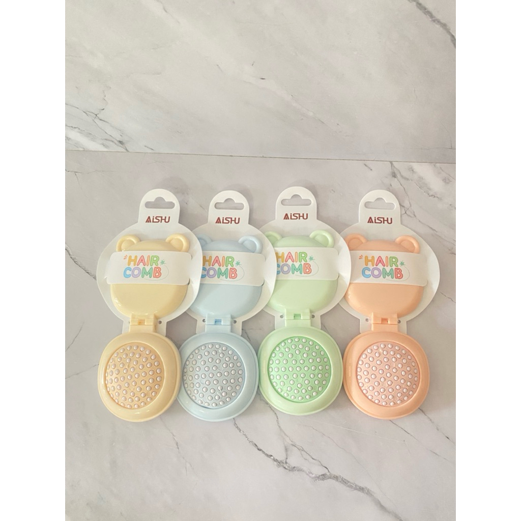 kaca lipat sisir bulat kecil variasi beruang bear lucu