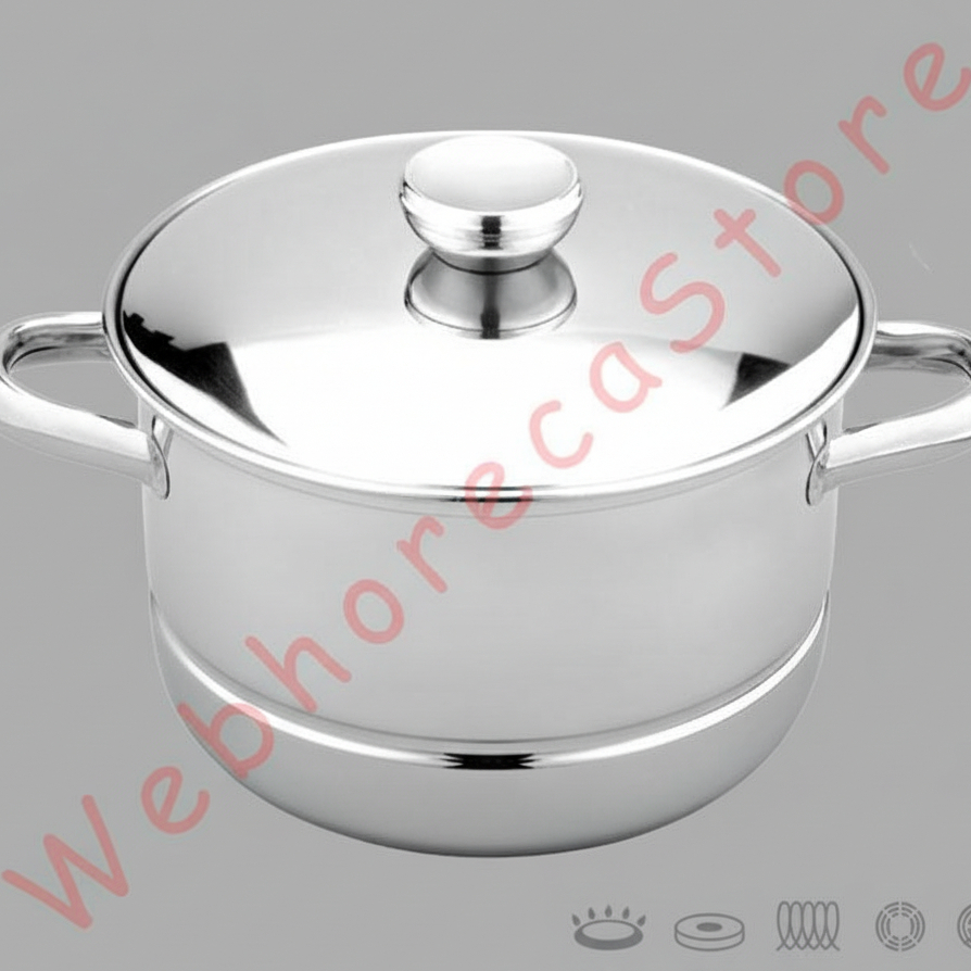 Bima Prima Stockpot Steamer with Lid 24cm/ Langseng Kukus Stainless
