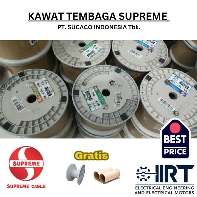 Qlola Money Kawat Email Tembaga Supreme Eiw (100 Gram), Gulung Dinamo Kawat Tembaga Supreme Eiw