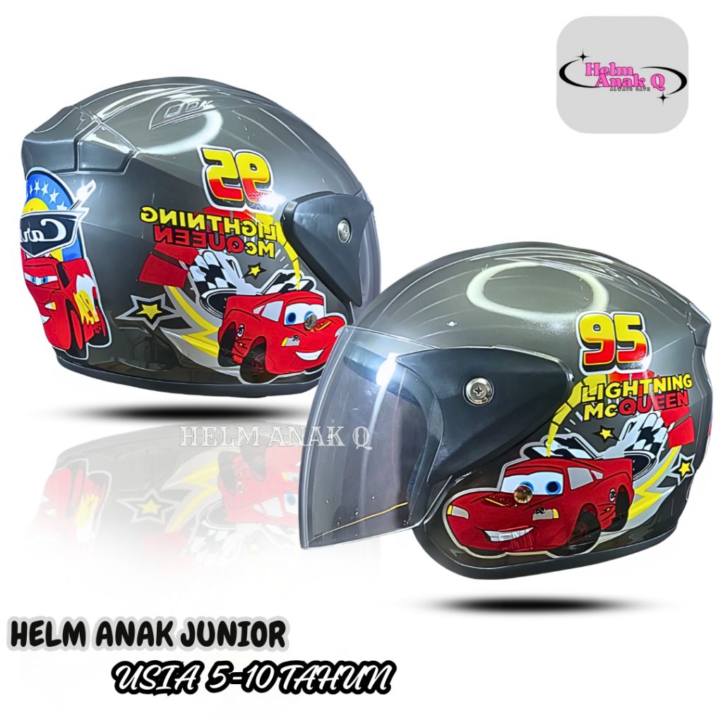 helm anak cat motif karakter usia 5-12 tahun lucu laki laki perembuan
