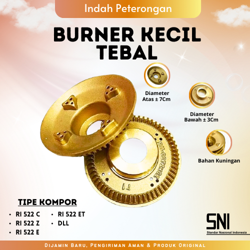 BURNER KOMPOR GAS RINNAI KECIL TEBAL / BURNER KUNINGAN / BURNER KOMPOR GAS