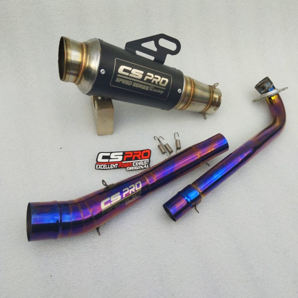 Knalpot Original Racing Cs pro inlet 50mm Jupiter z Jupiter Z1 Jupiter MX 135 Vega R/ZR Supra 110/12