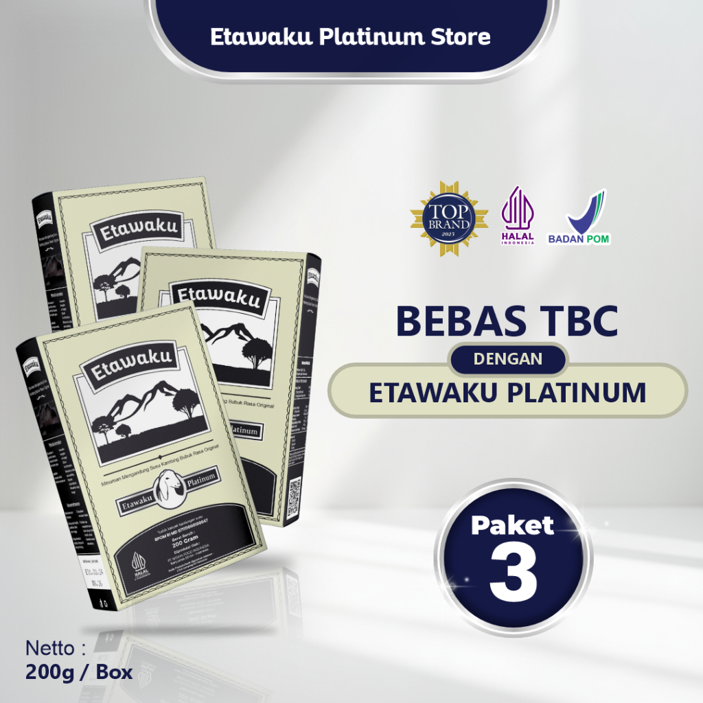 Etawaku Platinum - Paket 3 Box Bebas TBC dengan Susu Etawaku Platinum