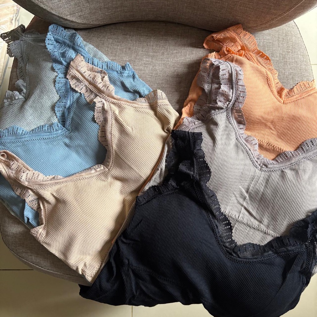 Tanktop bra push up dengan renda tanktop renda bra tanktop renda bra renda viral bra renda murah bra