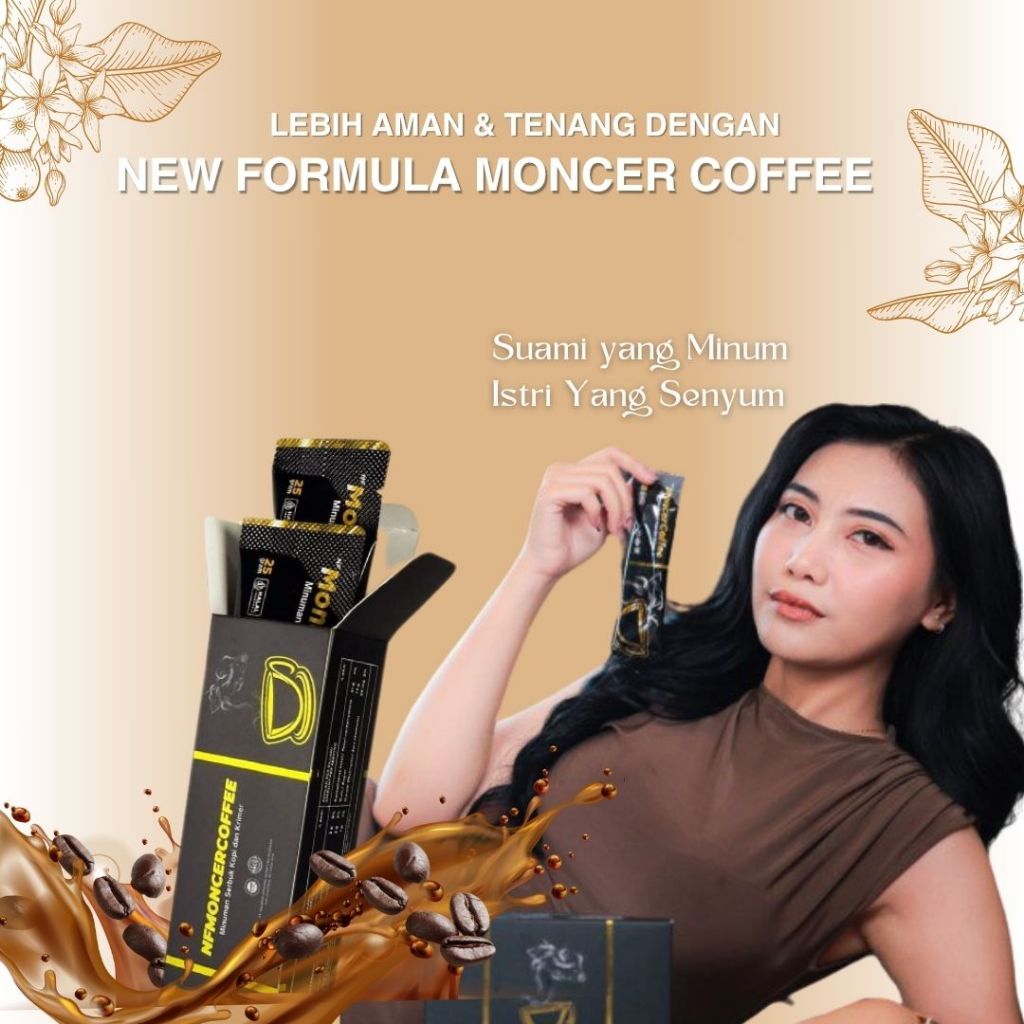 4 Sachet KOPI NFMONCCERR Minuman Sachet Kopi Herba Kemasan Ekonomis