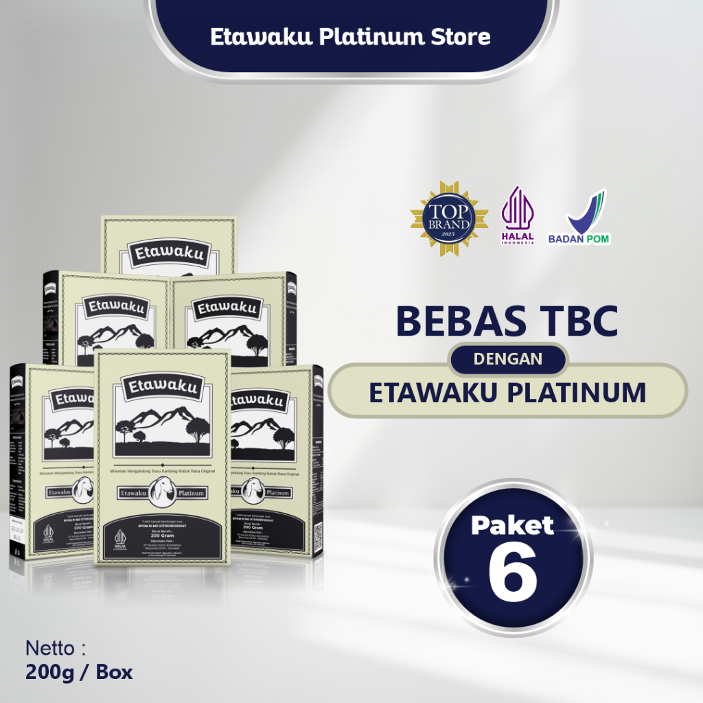 Etawaku Platinum - Paket 6 Box Bebas TBC dengan Susu Etawaku Platinum