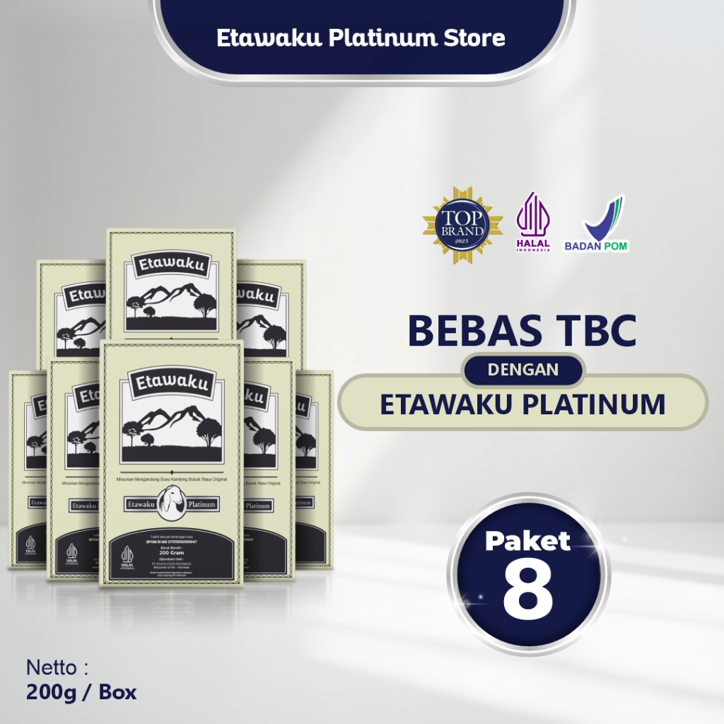 Etawaku Platinum - Paket 8 Box Bebas TBC dengan Susu Etawaku Platinum