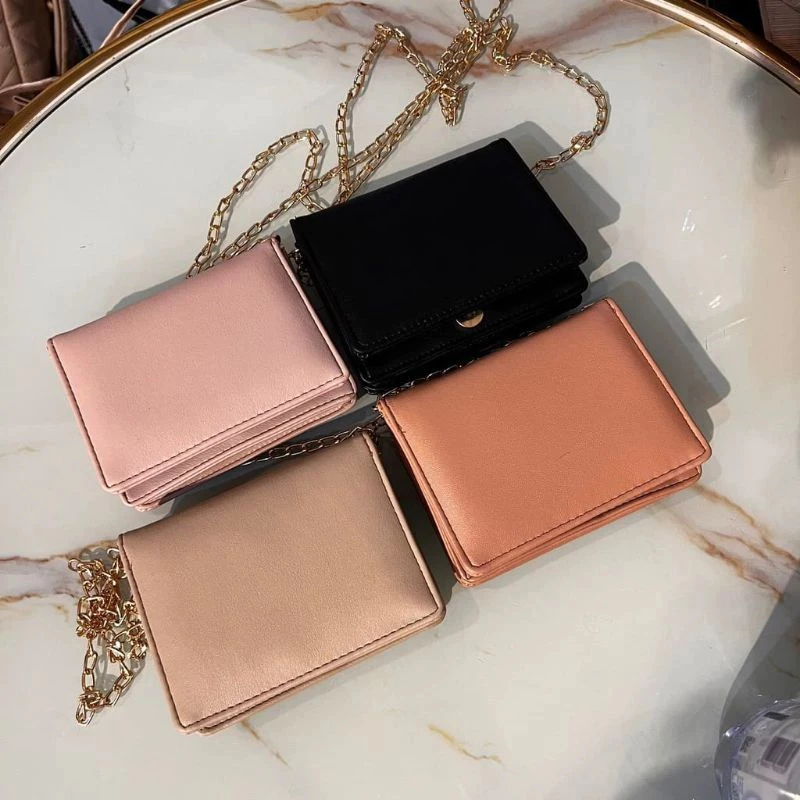 EVI Dompet Mini Sling Bag Mini Dompet Tali Rantai Dompet Kartu