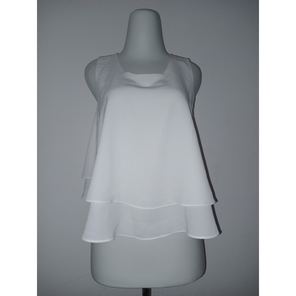 [PRELOVED] Good Atasan Wanita Blouse Putih Tanpa Lengan  ZARA