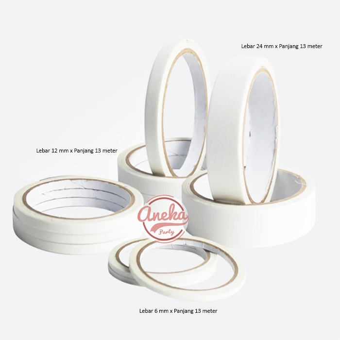 

Double Tape / Lem Perekat 2 Sisi / Double Tape Isolasi Perekat Bolak Balik 2 sisi / alat perekat