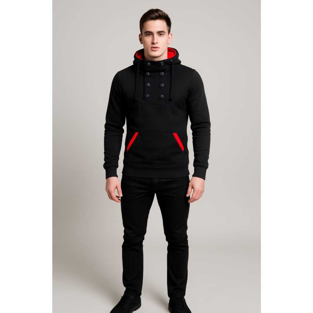 Garshop Snazzy Sweater Cowok Keren Bahan Fleece Tebal Model Terbaru