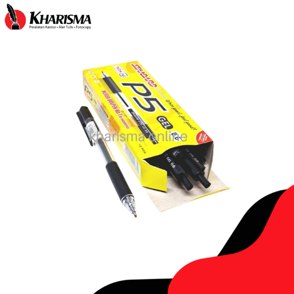 

Pulpen STANDARD P5 0.6 Gel - Warna Hitam Isi 12 Pcs