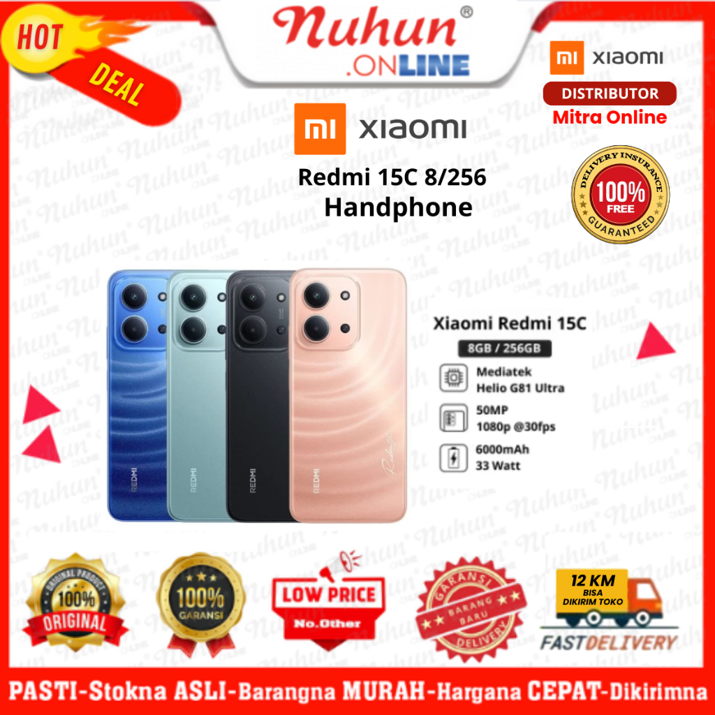 Xiaomi Handphone Redmi 15C 8/256GB Original