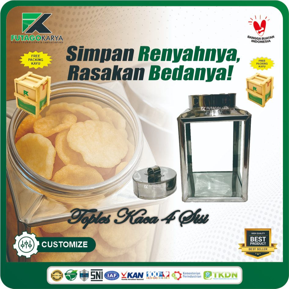Toples Kaleng Kerupuk Jadul stainless Ukuran Kecil