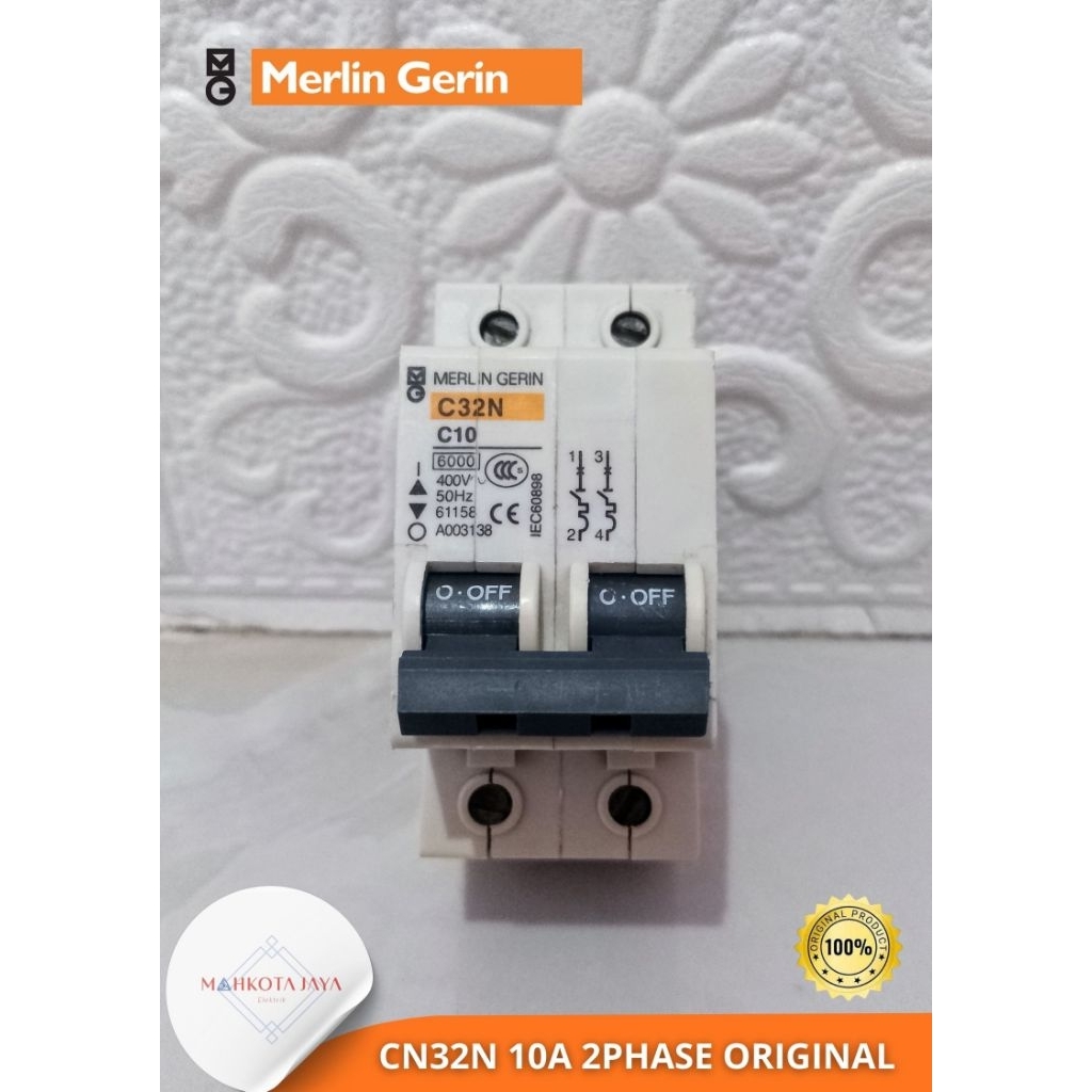 MCB MERLIN GERIN 2 PHASE 10A 16A ORIGINAL
