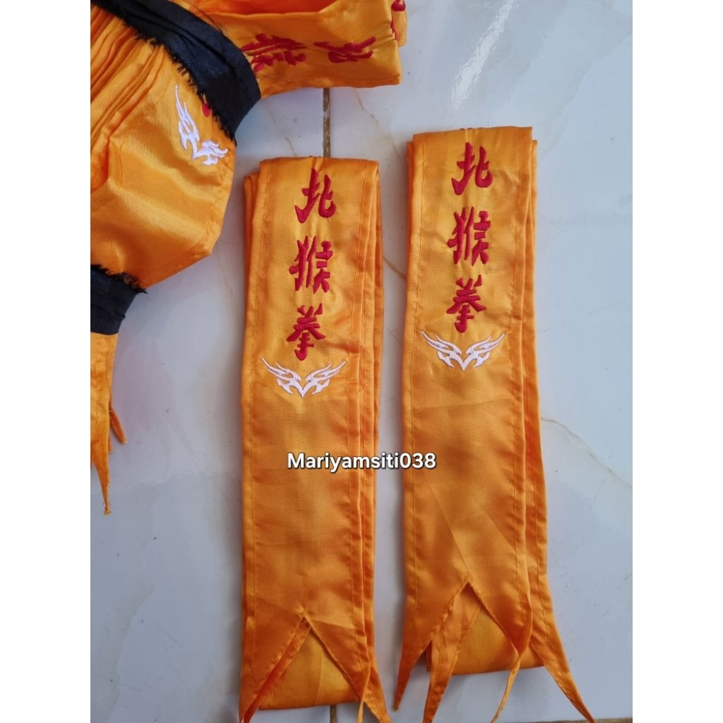 sabuk ikspi kuning sabuk beladiri ikspi bahan peles kuning bordir kera sakti bordir