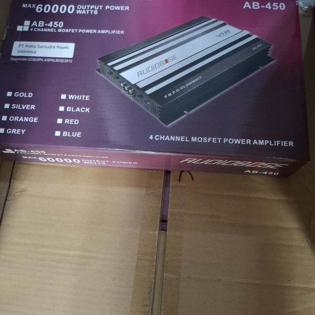 POWER AMPLIFIER AUDIOBOSE AB-450 POWER 4 CHANNEL / AUDIOBOSE 60.000 Watt