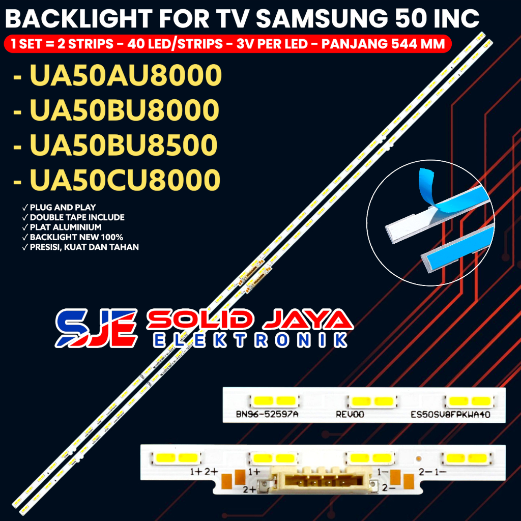 BACKLIGHT TV SAMSUNG 50 INCH 50AU8000 50BU8000 50CU8000 50BU8500 UA50AU8000 UA50BU8000 UA50CU8000 UA