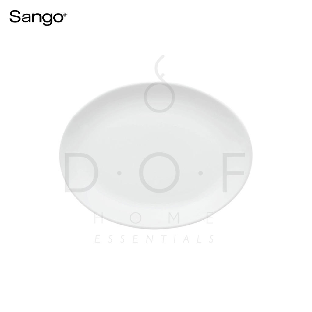 SANGO COUPE OVAL PLATTER 24CM X 18CM PIRING KERAMIK PREMIUM