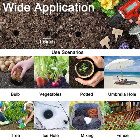Berkahbaroka28 Mata Bor Tanah Biopori Alat Pelubang Tanah Penggali Taman Kebun Auger Spiral Drill