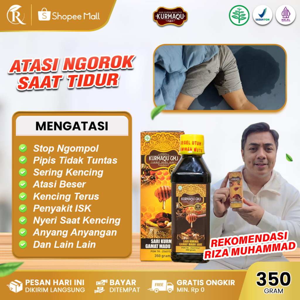 KURMAQU GMJ Obat Ngompol Anak dan Dewasa Madu Stop Ngompol Sering Pipis Kencing Tidak Tuntas