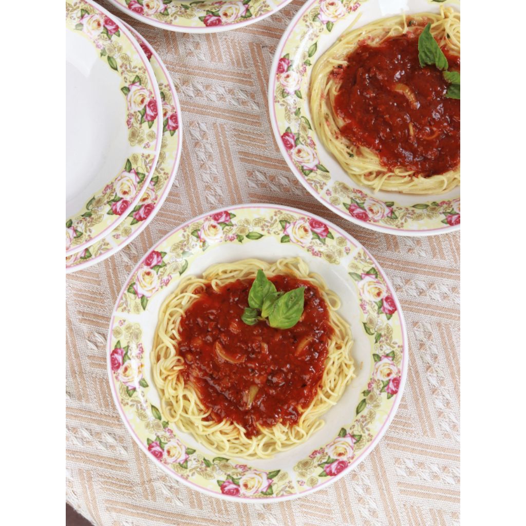 Piring makan 9.25 inch SPA3620 set 6 pcs Piring Mawar Dinner Plate Porcelain 23,4 cm, piring Vicenza