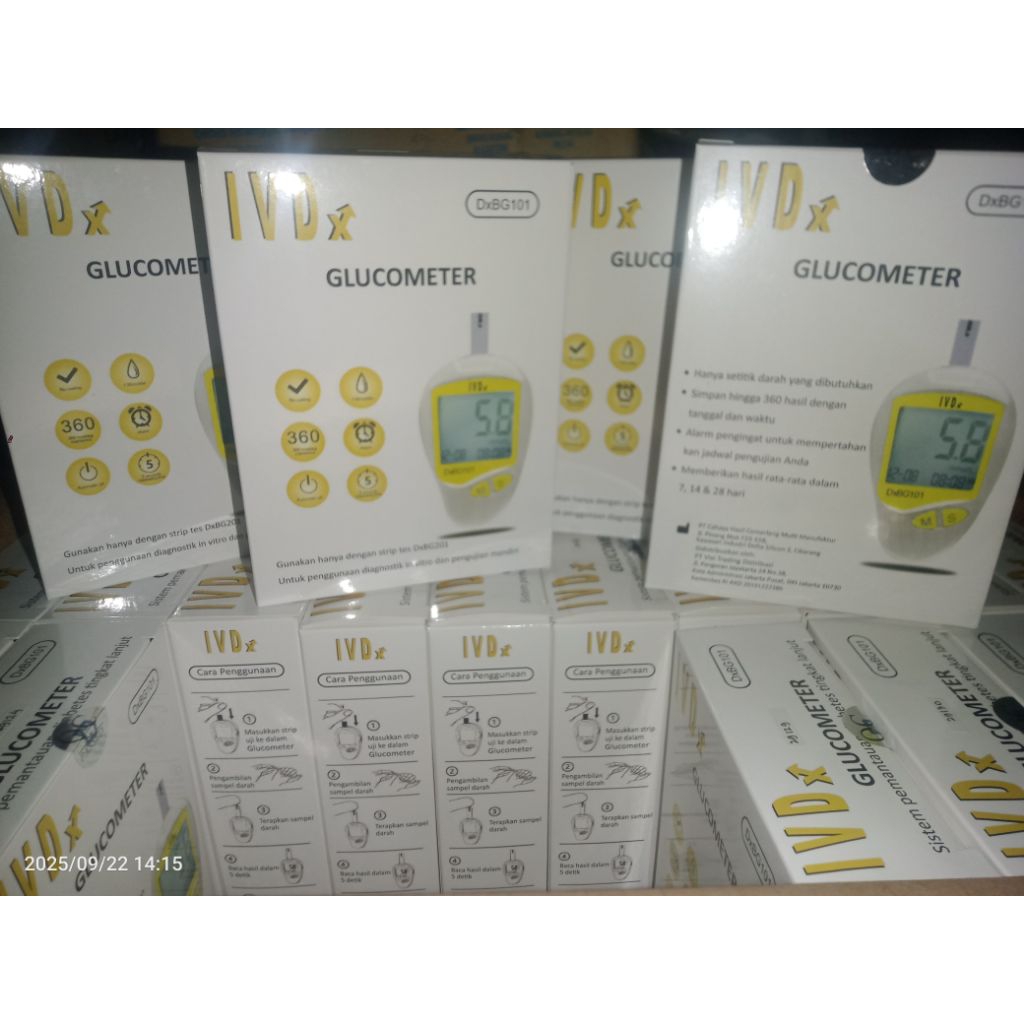 Alat Glucometer tes gula darah IVD