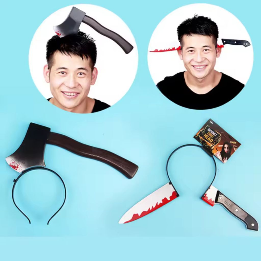 Bando Halloween Darah | Bando Hallowin kampak | Kostum halloween seram