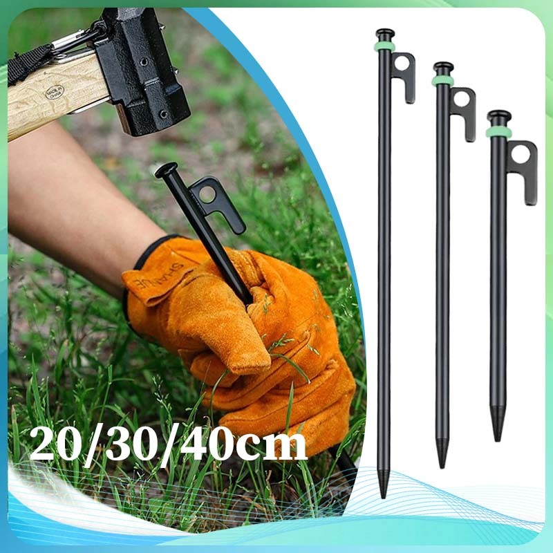 4pcs Paku Tenda Camping Pancang Tenda Pasak Tenda 20/30/40 CM Pasak Tenda Camping Bahan Baja Pasak B