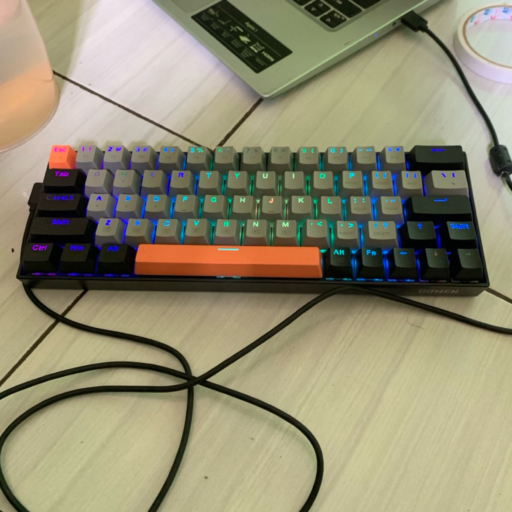 GAMEN Titan III mechanical switch blue gaming keyboard wired second/preloved