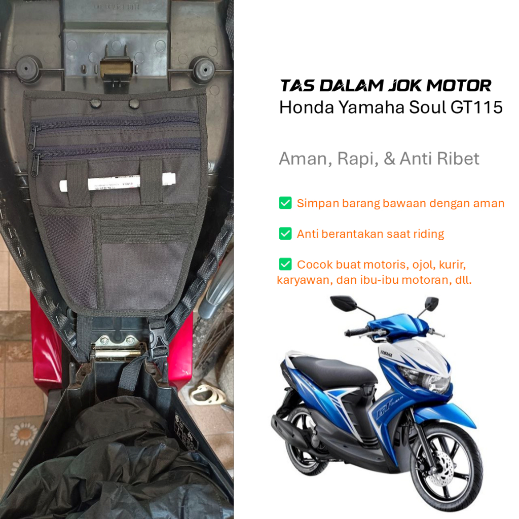 Tas Organizer Dalam Bagasi Jok Motor Yamaha Mio Soul GT 115