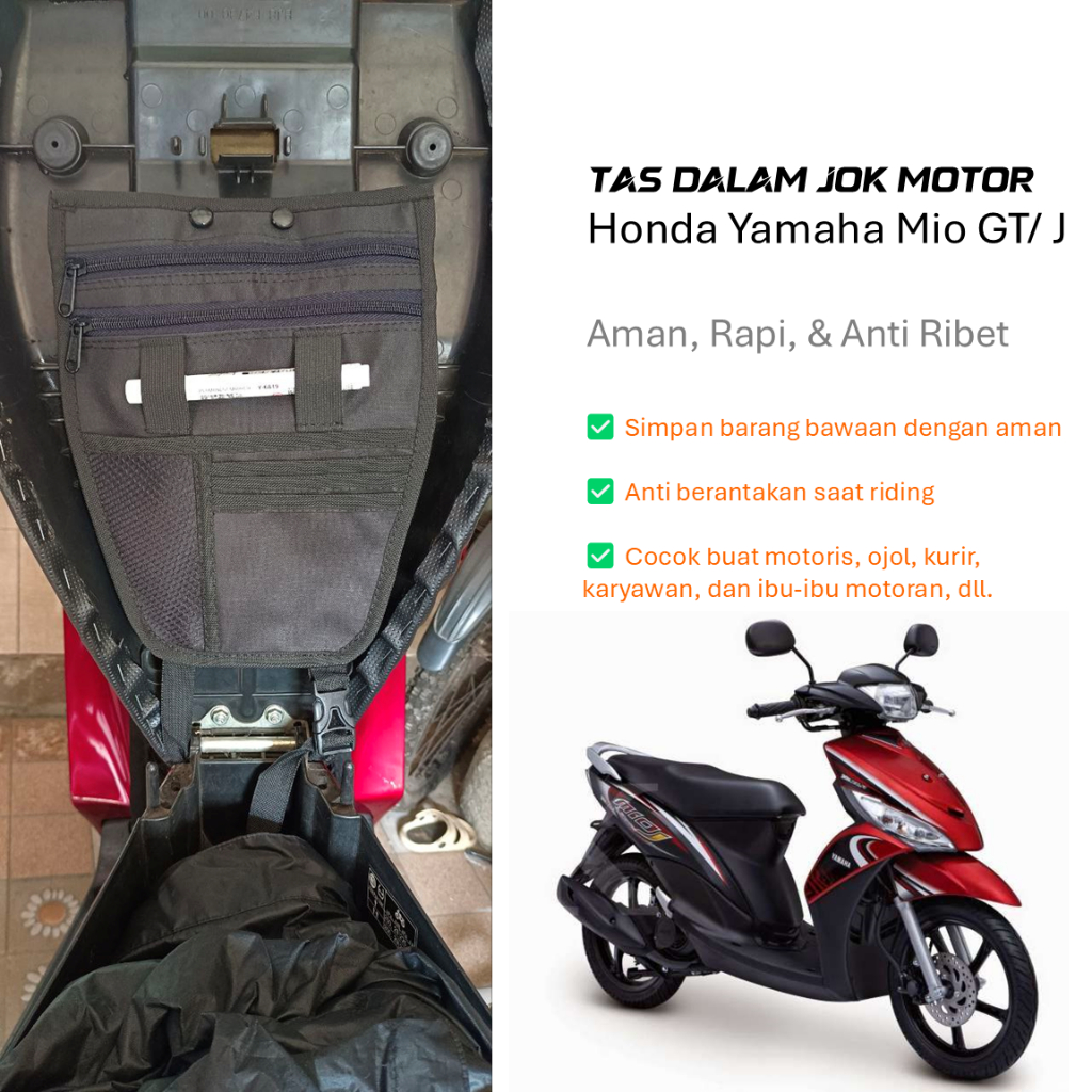 Tas Organizer Dalam Bagasi Jok Motor Yamaha Mio GT Mio J