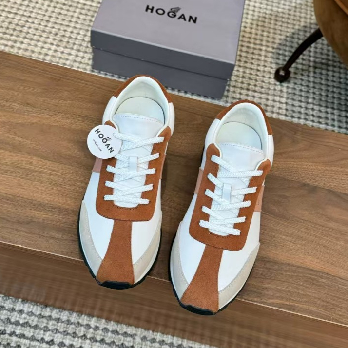 HOGAN high-end casual shoes for men and women, imported cowhide sports shoes for running