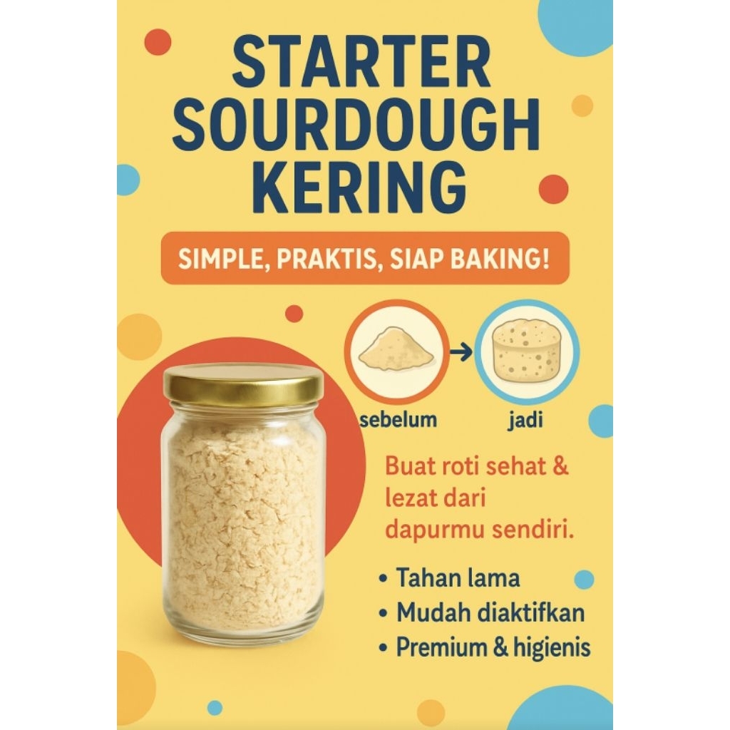 sourdough starter kering.