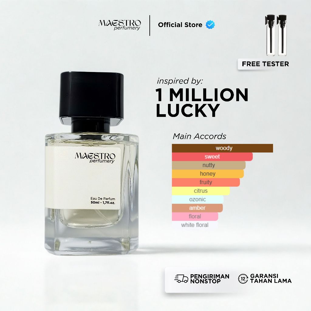 Maestro Perfumery - 1 Million Lucky 50ml Parfum Tahan Lama