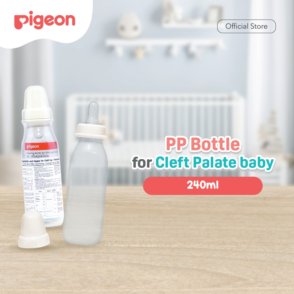 PIGEON PP Bottle For Cleft Palate Baby 240Ml | Botol Susu Bayi