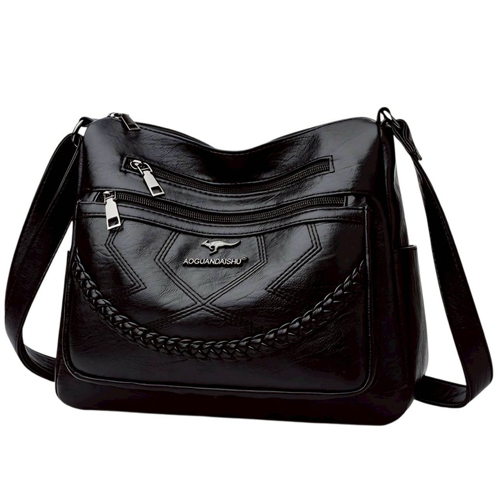 SAENA - Tas Selempang Wanita Tas Wanita Model Kepang Depan Tas Selempang Bella