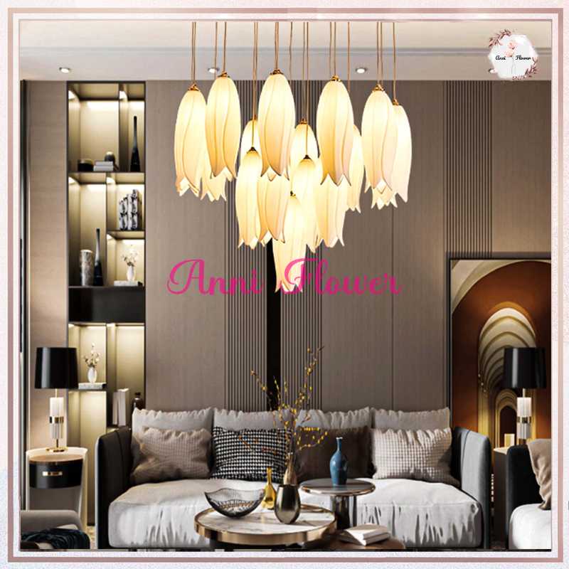 LAMPU GANTUNG HIAS DEKORASI PELAMINAN MODEL BUNGA/DECOR WEDDING LED LAMP