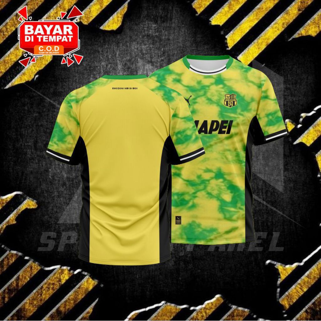 Jersey Sassuolo third kit Kuning 2025-26 jersey vintage | jersey retro | jersey futsal | full printi
