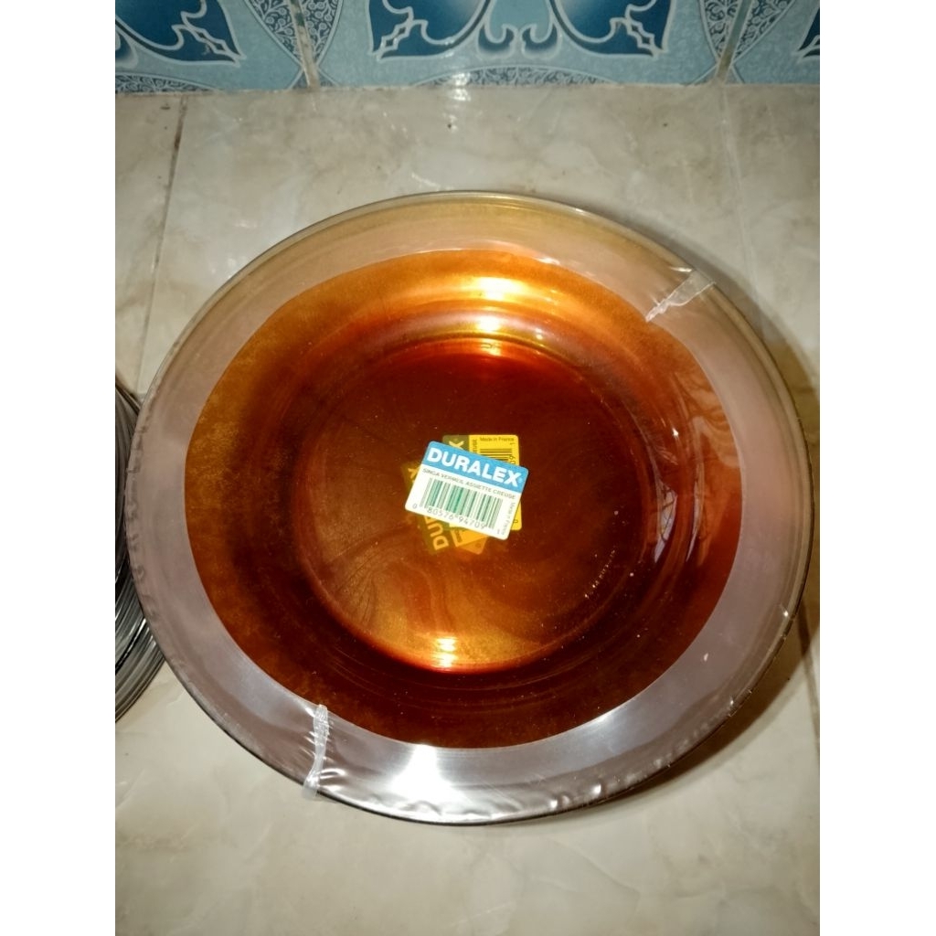 Piring Kaca Duralex Coklat Ukuran 23cm Original France