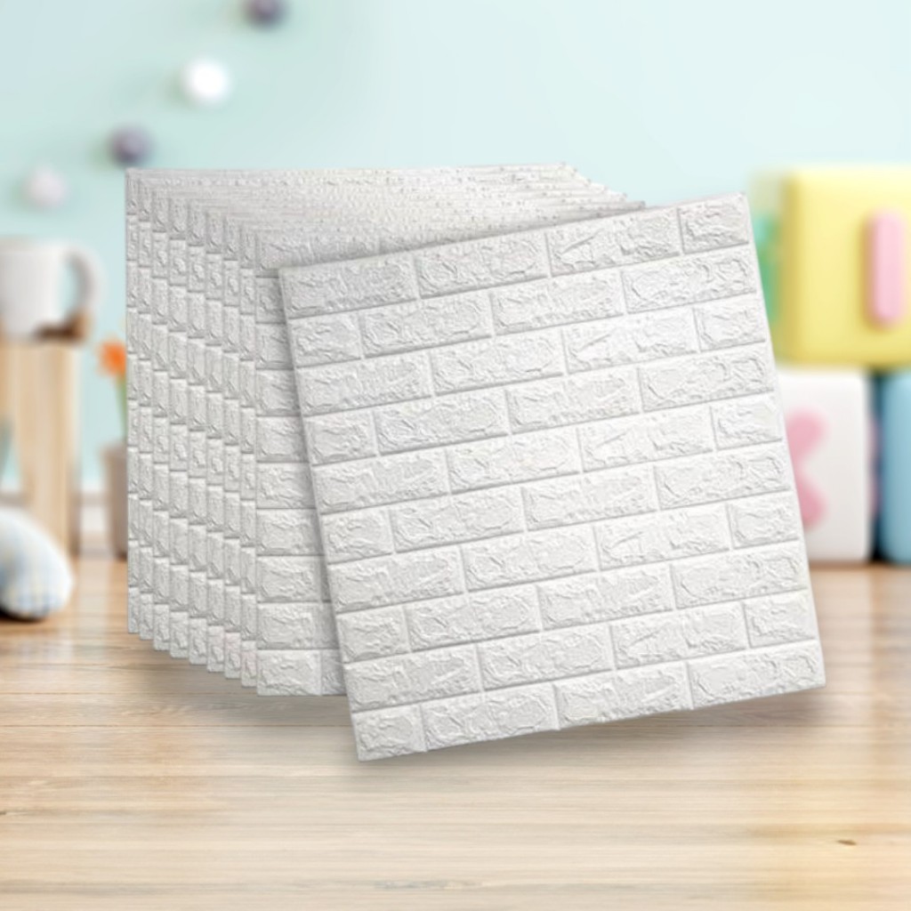 WALPAPER DINDING 3D BRICK FOAM 70X77CM