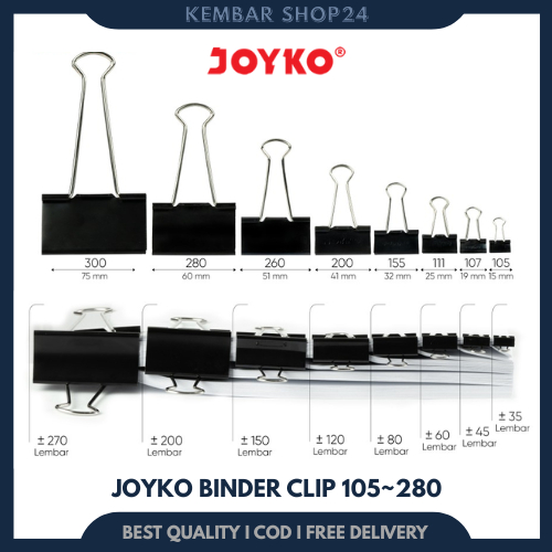 

Joyko Binder Clip Penjepit Kertas isi 12pcs