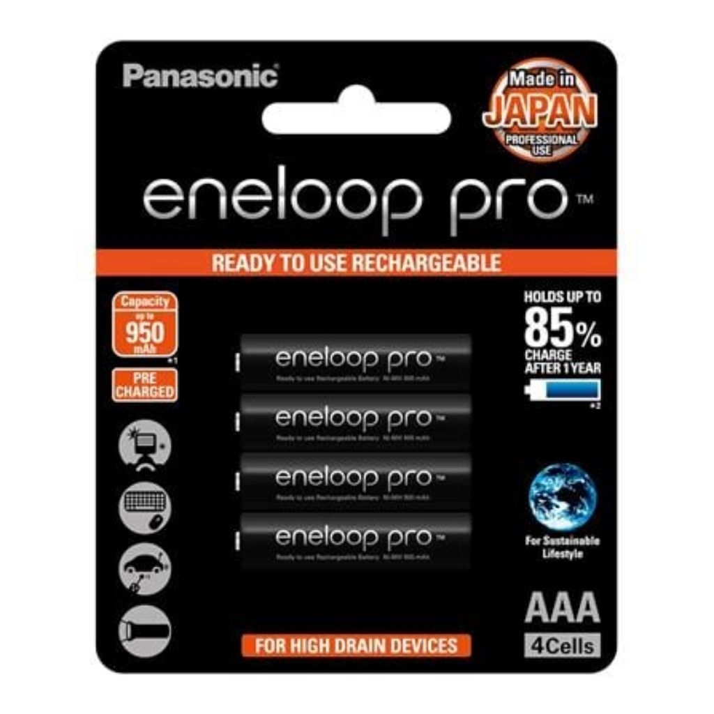 Baterai Panasonic Eneloop Pro AAA 950 Mah 3 Pcs Baterai Cas