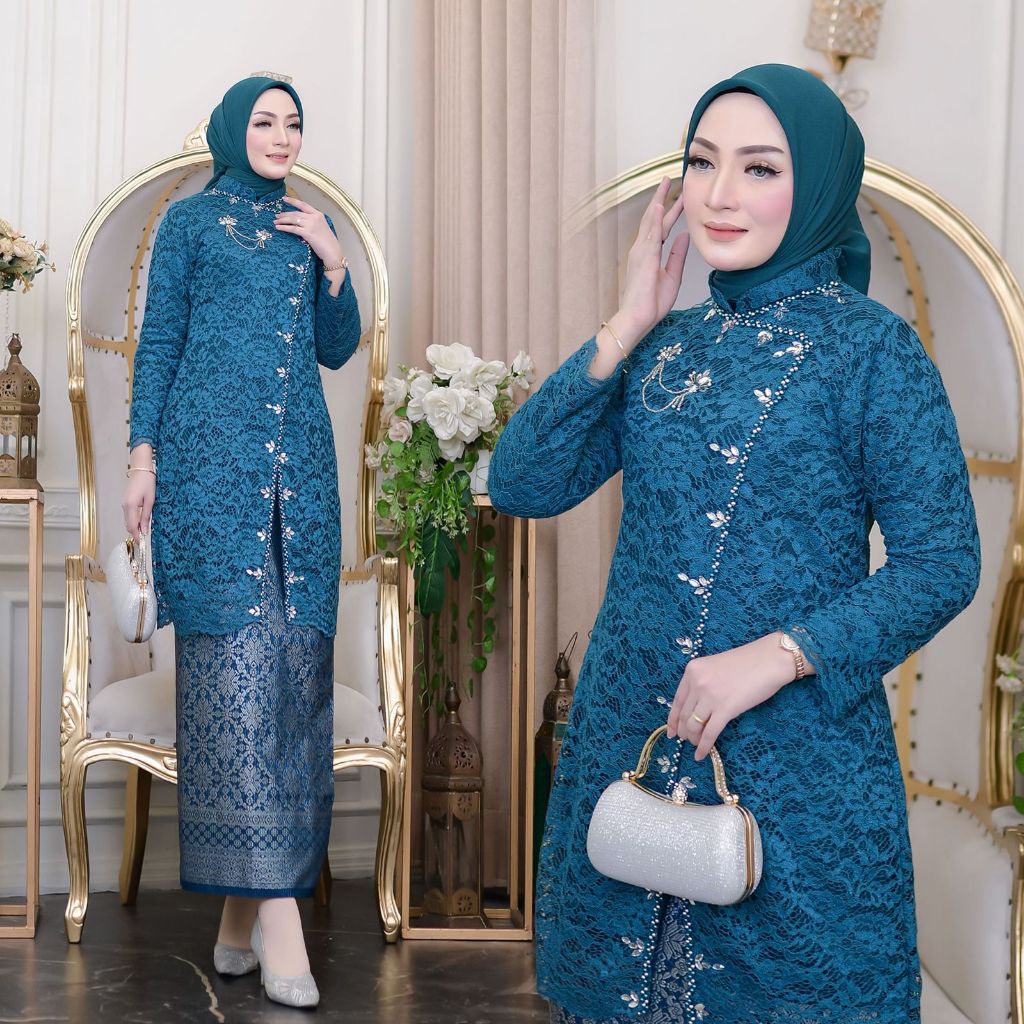 Setelan Kebaya Modern Janggan Series Model - Kebaya Brukat - Kebaya Wisuda - Kebaya Lamaran - Kebaya