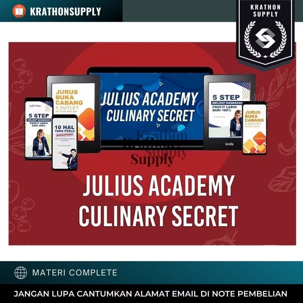 JULIUS ACADEMY CULINARY SECRET - Bisnis Kuliner Profit Puluhan Juta Terlengkap