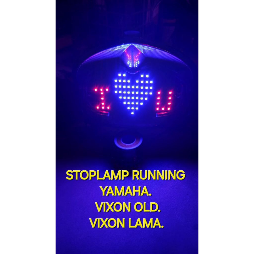 stoplamp running Yamaha VIXION OLD, LAMPU REM BELAKANG VARIASI YAMAHA VIXION LAMA, 8 MODE KEDIP OTOM