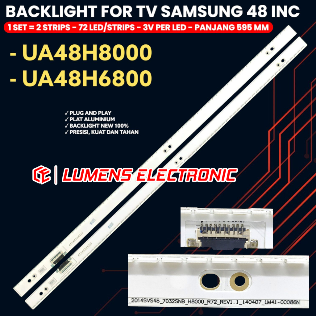 BACKLIGHT TV SAMSUNG 48 INCH UA48H8000 UA48H6800 48H8000 48H6800 BL LED 48H UA-48H8000 UA-48H6800
