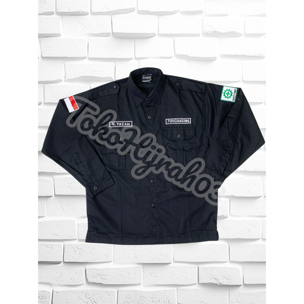 UKURAN BIG SIZE - SERAGAM TERBARU SAFETY FIRST KEMEJA TERBARU SAFETY FIRST SERAGAM LENGAN PANJANG SA