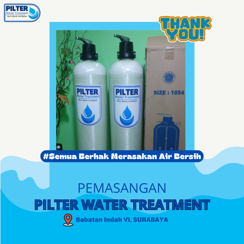 Tabung Filter Air FRP 1054 Nanotech + 3 way valve